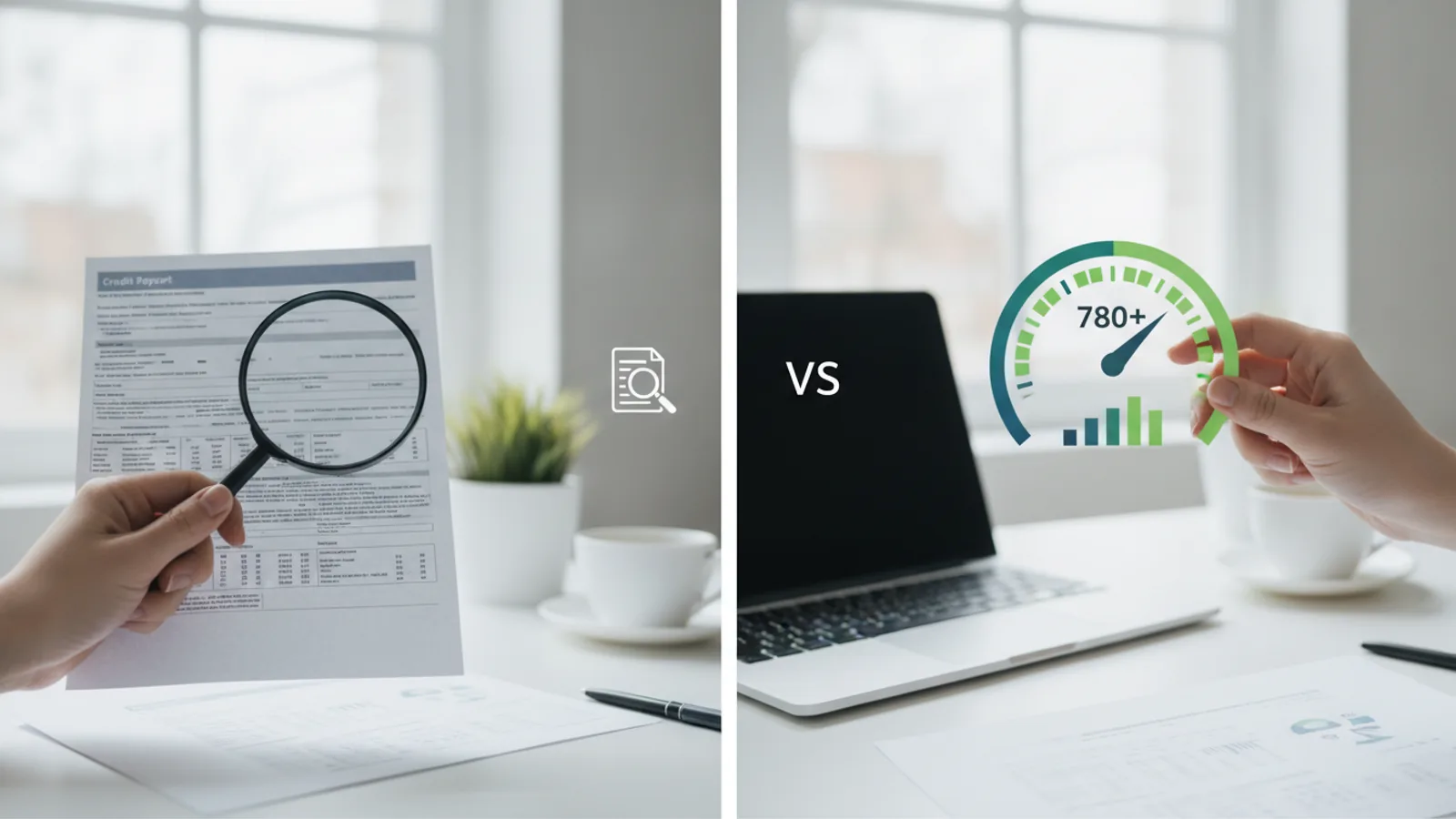 Credit Score vs Credit Report | Bargainbabee